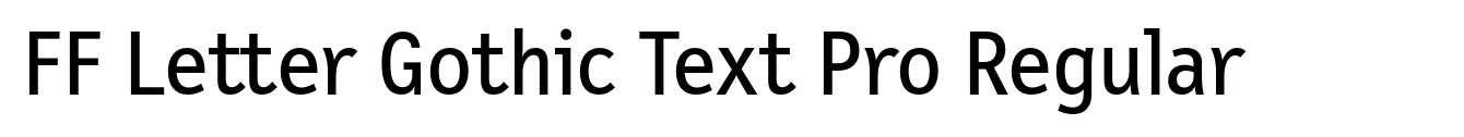 FF Letter Gothic Text Pro Regular